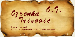 Ozrenka Trišović vizit kartica